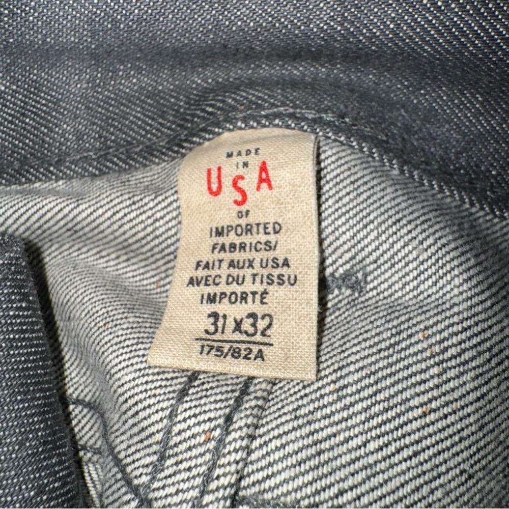 EUC RRL Selvedge Japanese Denim Jeans Grey Men Size 31w 34l Black Label Slim Fit - Picture 11 of 11